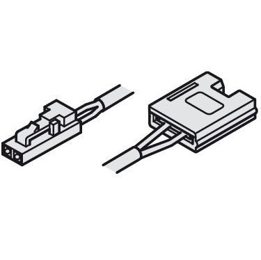 Hafele Loox 3028 24V LED Power Lead with Male Plug and LED Strip Light Clip - Hafele