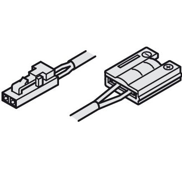 Hafele Loox 3030 24V LED Power Lead with Male Plug and LED Strip Light Clip - Hafele