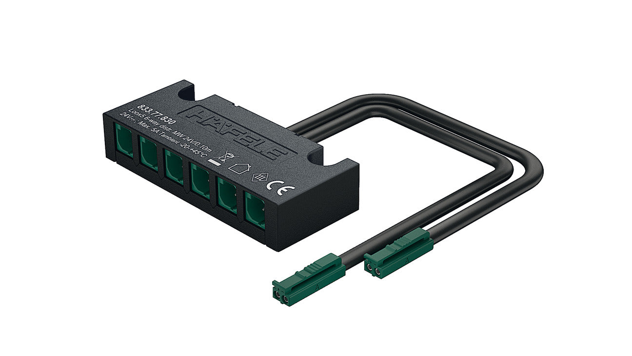 Hafele Loox5 Multi-White Connect Mesh Adapter for 6-Way Distributor