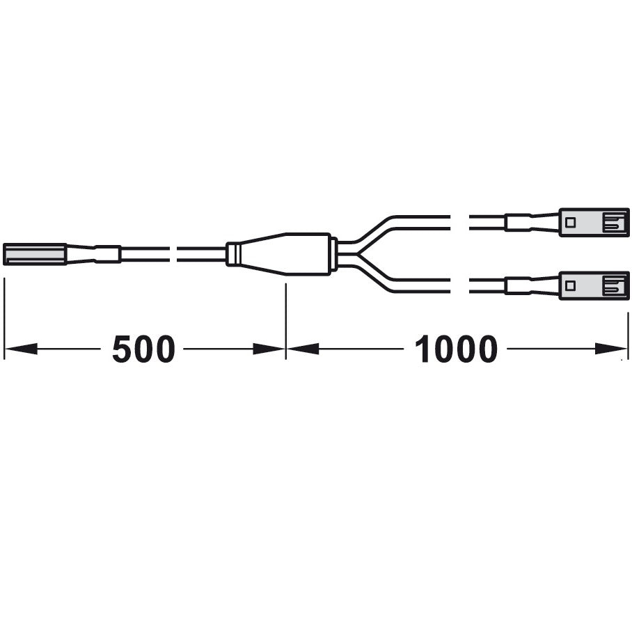 Hafele Loox5 Extension Y Distributor for Monochrome Lights, 1500 mm