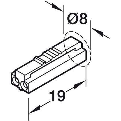 Hafele Loox5 Extension Y Distributor for Monochrome Lights, 1500 mm