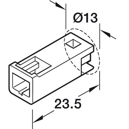 Hafele Loox5 Extension Y Distributor for Monochrome Lights, 1500 mm