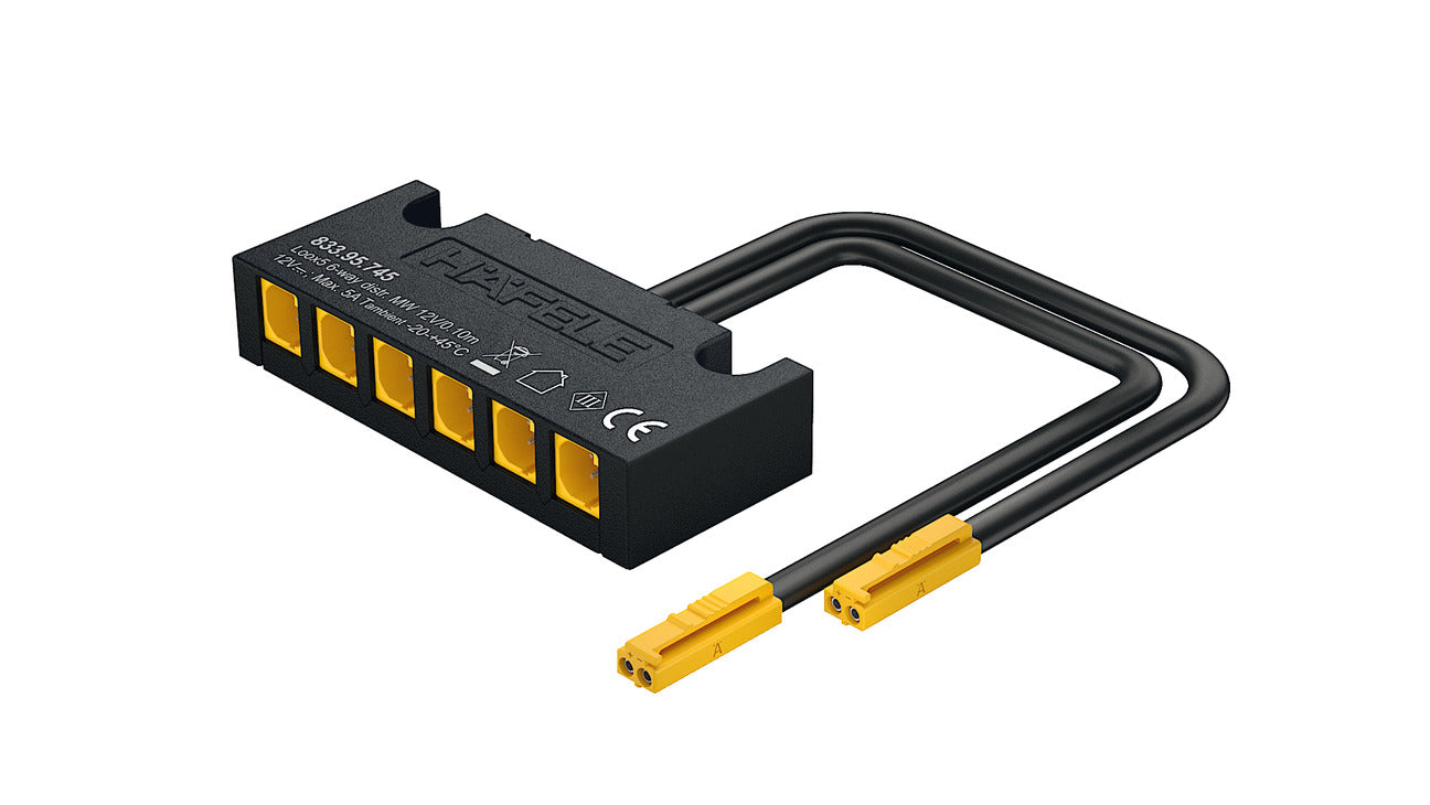 Hafele Loox5 Multi-White Connect Mesh Adapter for 6-Way Distributor