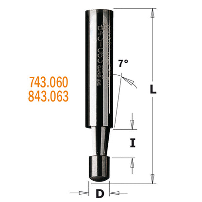 CMT Combination Trimmer Router Bit, 843-842