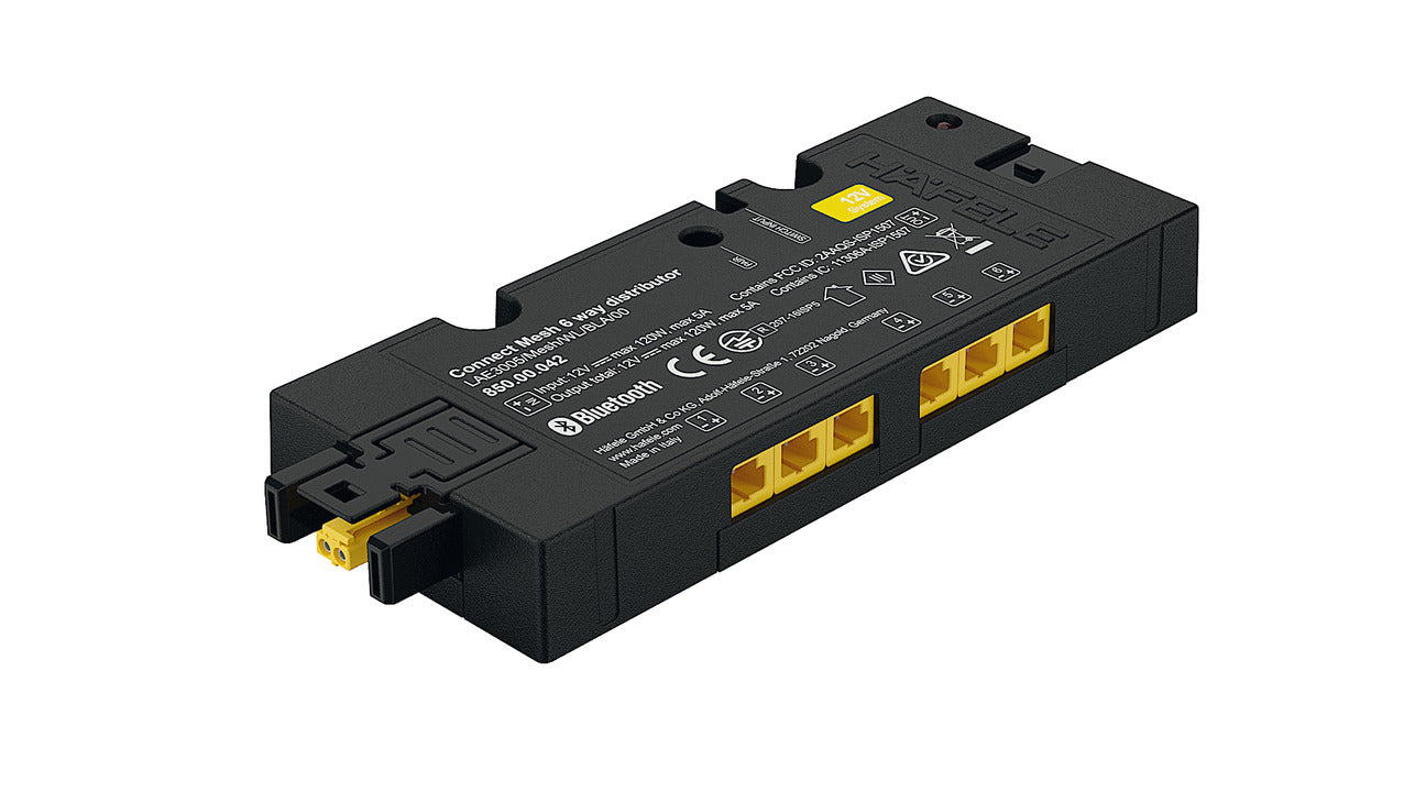Hafele Loox5 Connect Mesh 6-Way Distributor with Switching Function