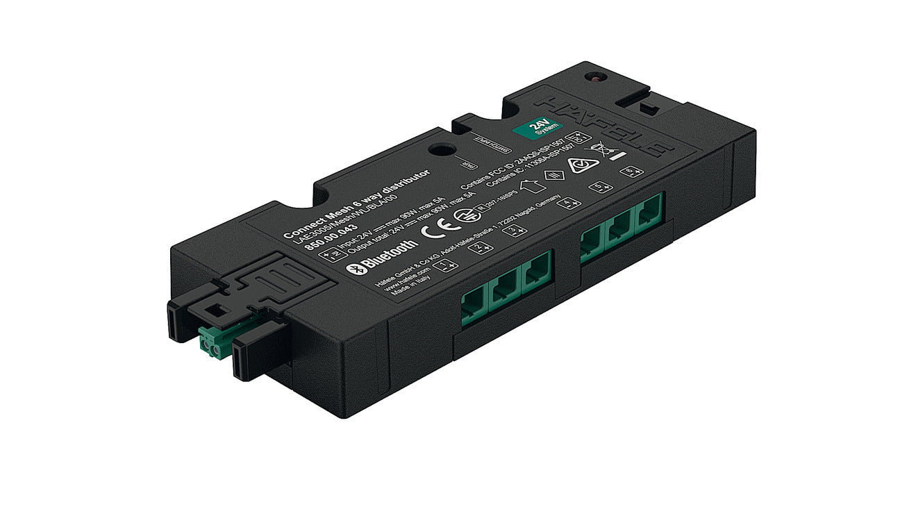 Hafele Loox5 Connect Mesh 6-Way Distributor with Switching Function
