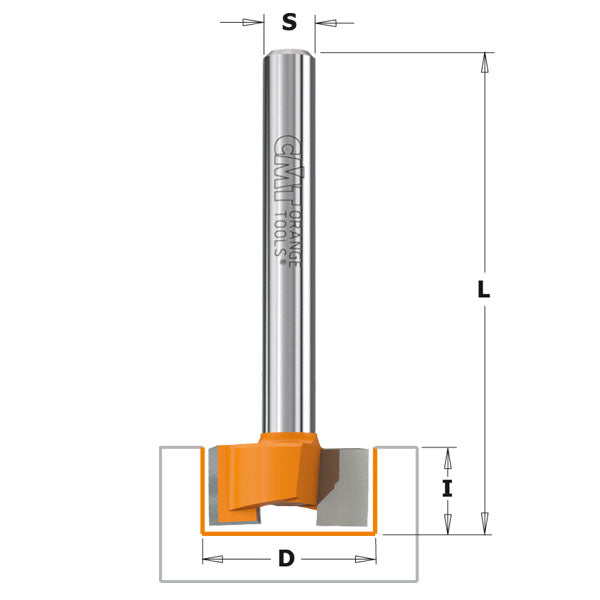CMT 852.504.11 Dado & Planer Bit – 1-1/2 Inch, 2 Carbide Edges, Downward Shear Design For Hinge Mortises
