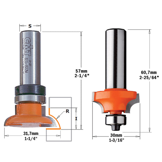 CMT Ovolo Sash Router Bit Set