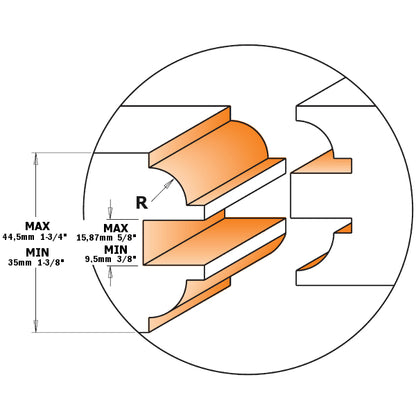 CMT 2-Piece Entry Door Router Bit Set