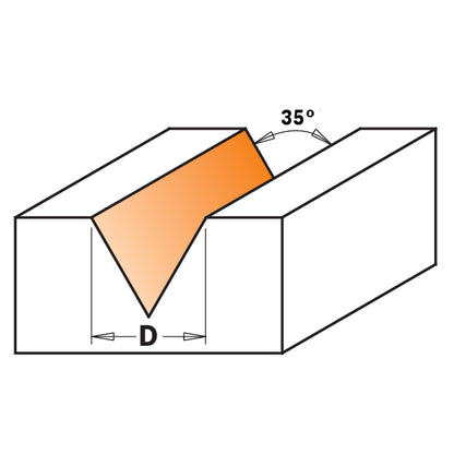 CMT Laser Point Router Bit (35°)