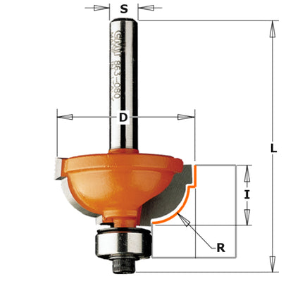 CMT Cavetto Edge Mold Router Bit