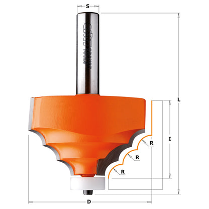 CMT Solid Surface Decorative Edge Profile Router Bit