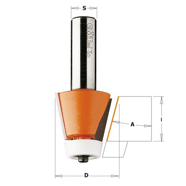 CMT Solid Surface Bevel Bowl Router Bit