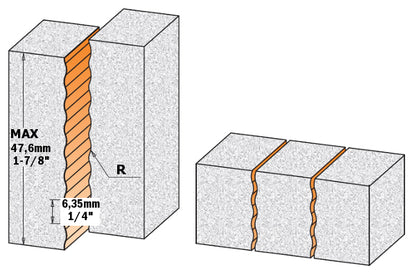 CMT Solid Surface Wavy Joint Router Bit