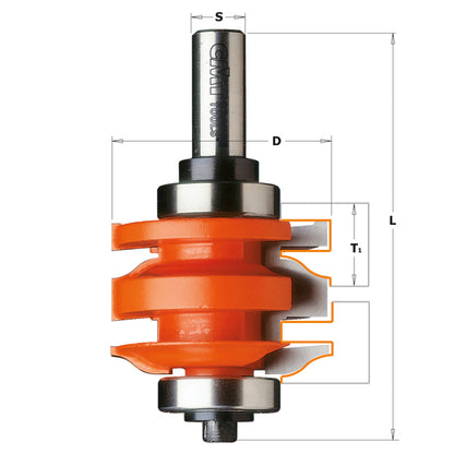 CMT Rail & Stile Router Bit Set, 8/991.521