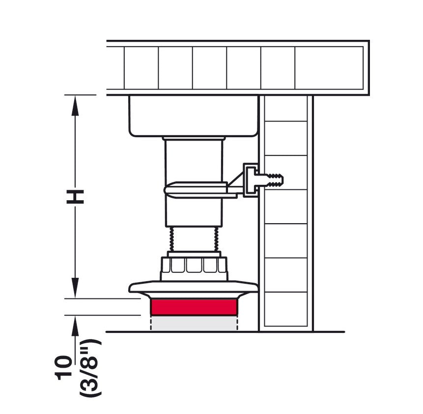 Hafele AXILO Spacer for Häfele AXILO™ 78 Plinth Adjusting Fitting Syst ...