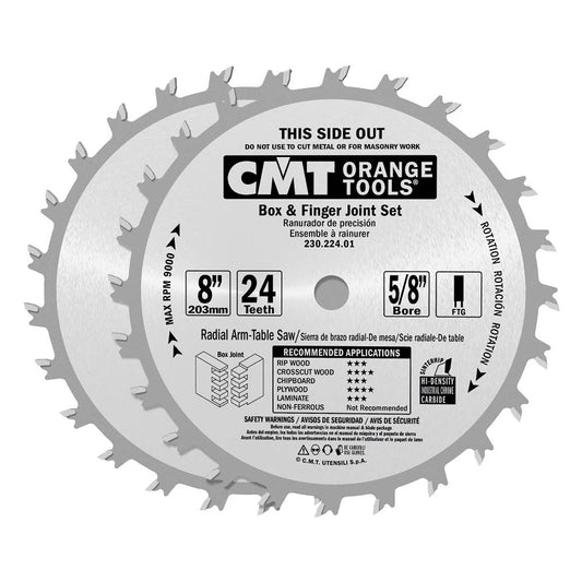 CMT Box Finger Joint Saw Blade Set