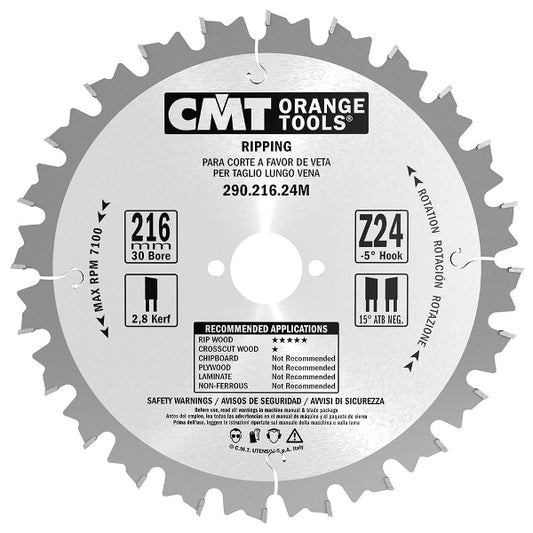 CMT Rip Circular Saw Blade, For Portable Machines