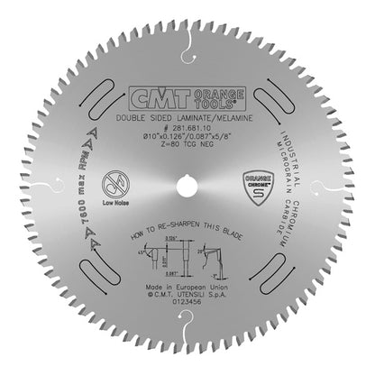 CMT Chromed Double Sided Laminate / Melamine Saw Blade