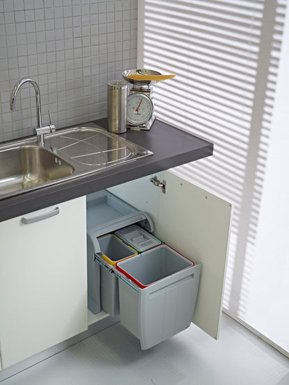 Elletipi City Waste Bin Pullout with Polymer Housing for Waste Separation