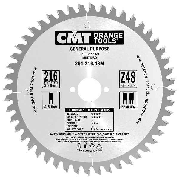 CMT Crosscut Circular Saw Blade, For Portable Machines