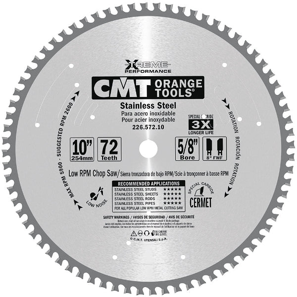 CMT Circular Saw Blade, For Stainless Steel