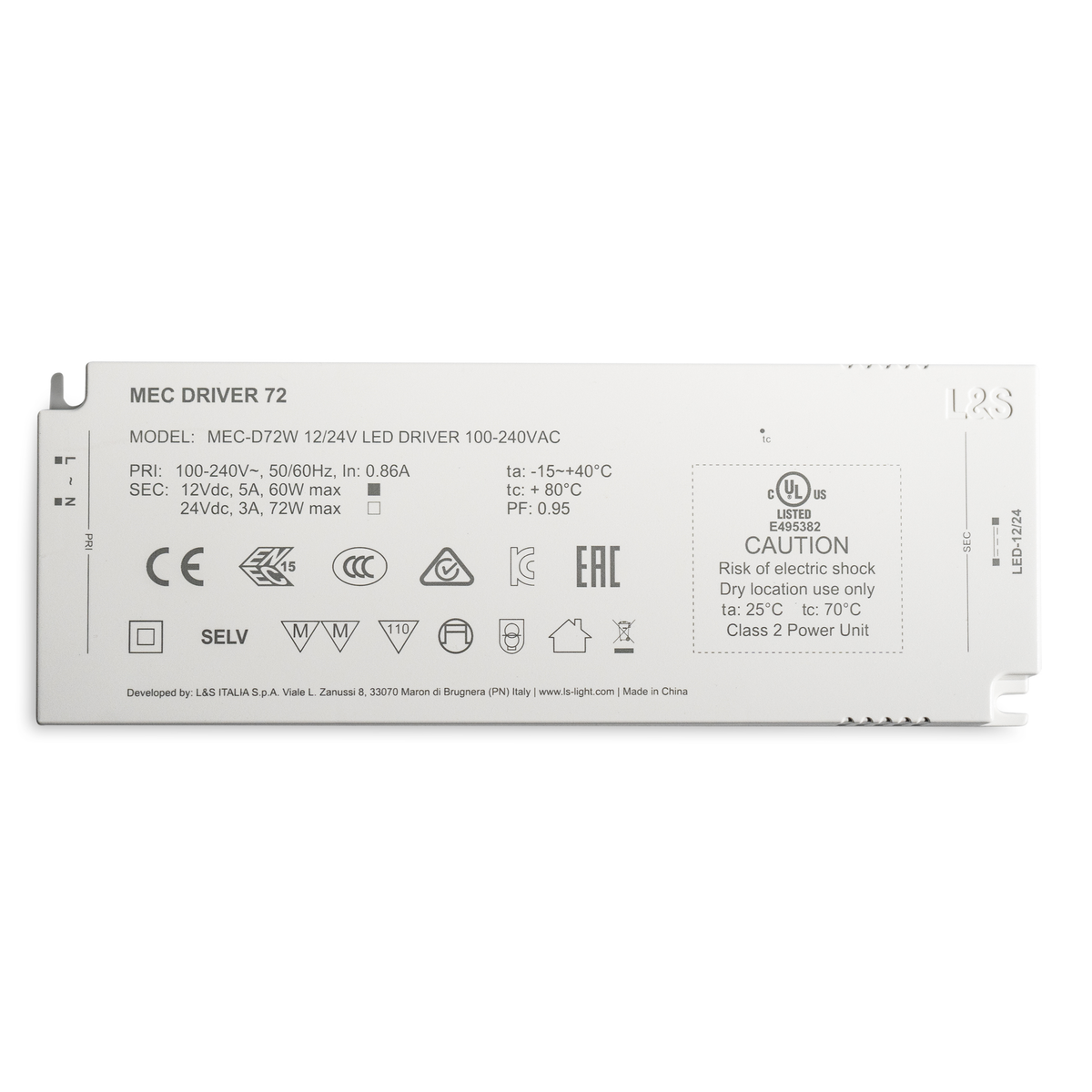 L&S Lighting MEC LED Driver with Distributor Module (24V) – Pro Cabinet ...