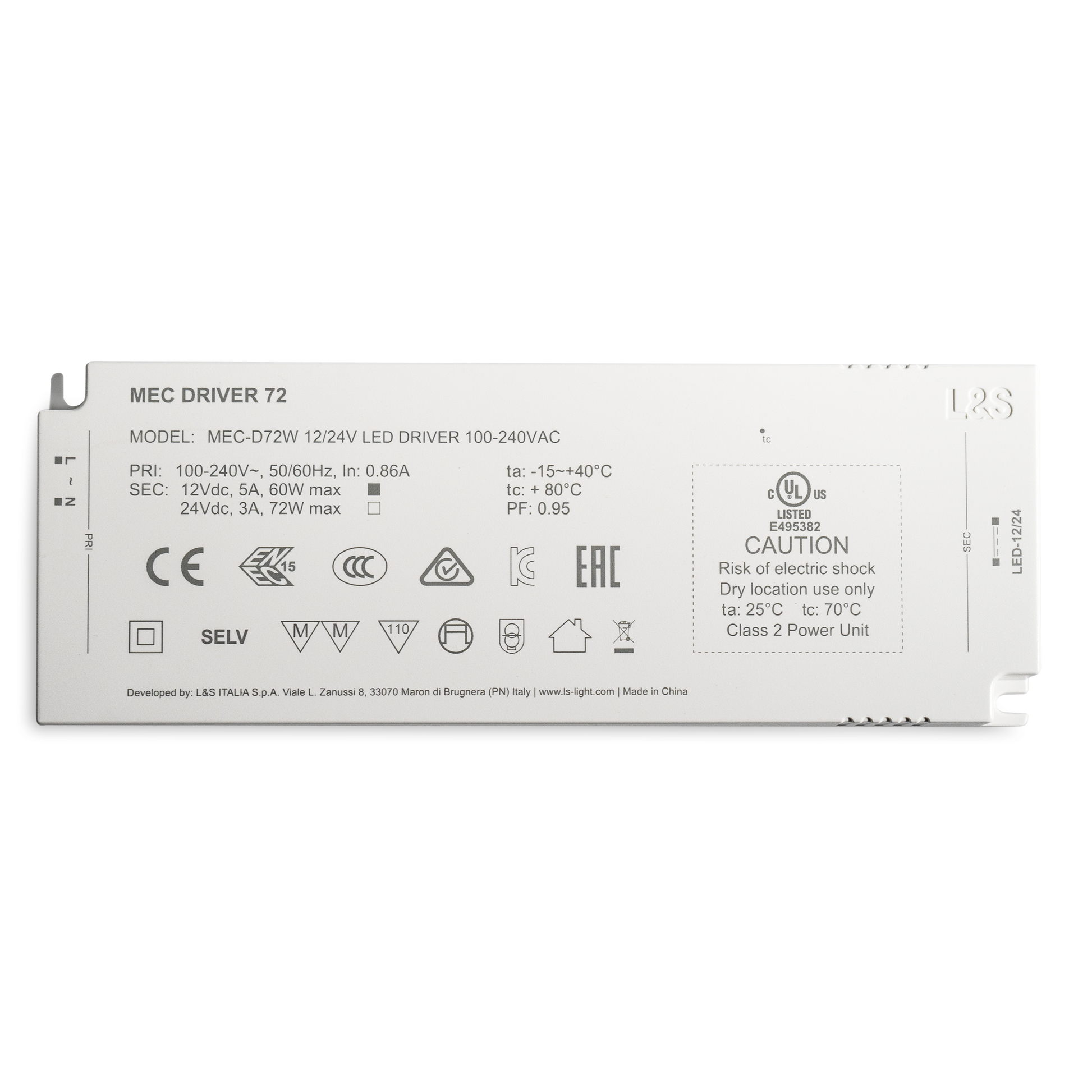 L&S Lighting MEC LED Driver with Distributor Module (24V) – Pro Cabinet ...