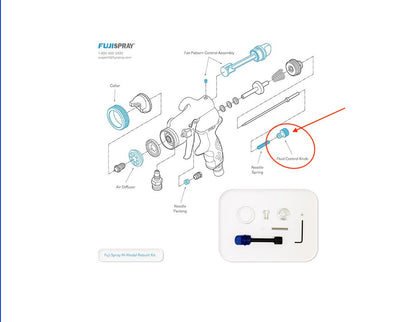 Fuji Spray Fluid Control KNOB ONLY for M-Model Spray Gun