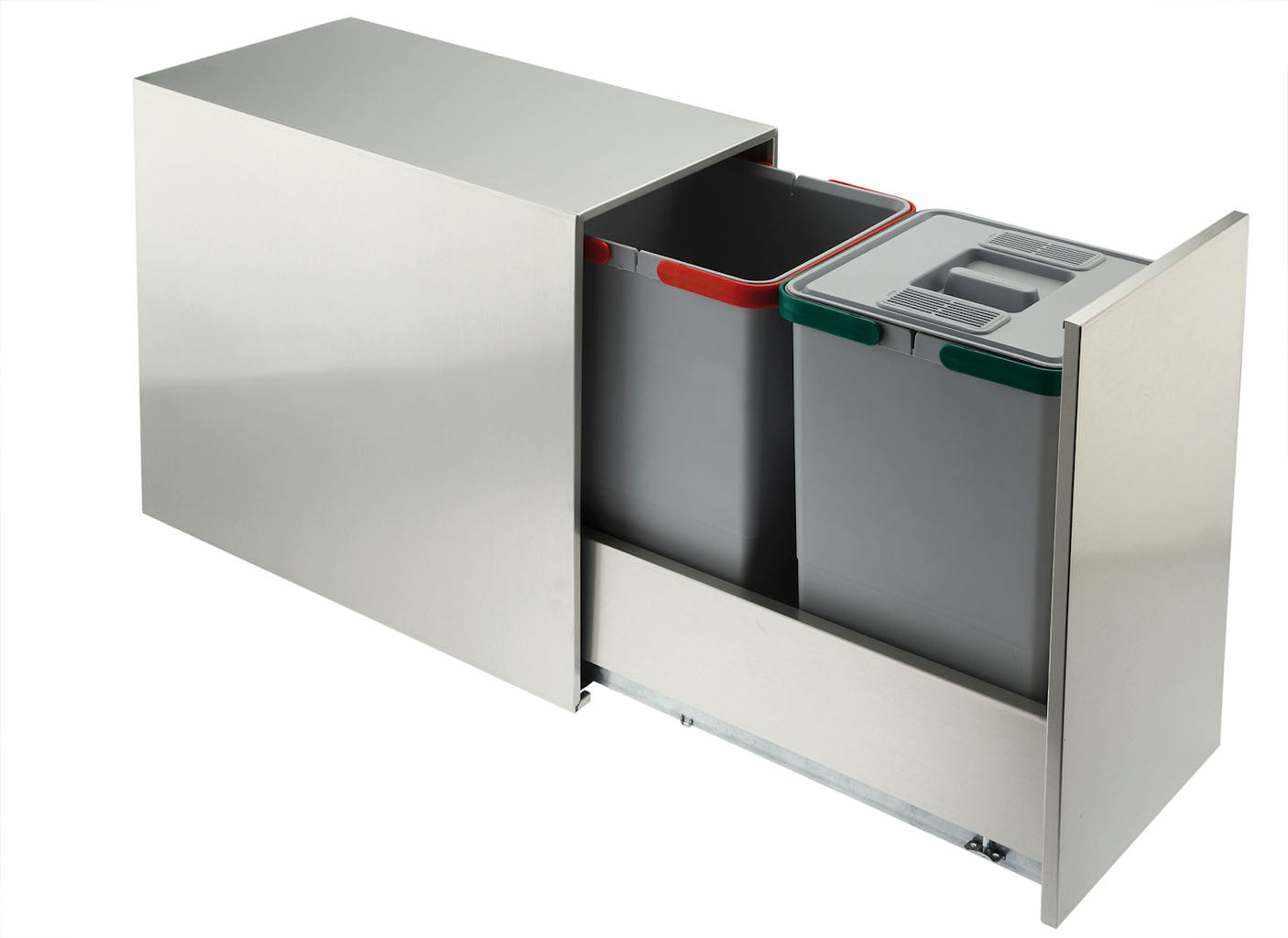 Elletipi Street 2.0 Waste Bin Pullout with Stainless Steel Housing for Waste Separation