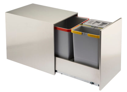 Elletipi Street 2.0 Waste Bin Pullout with Stainless Steel Housing for Waste Separation