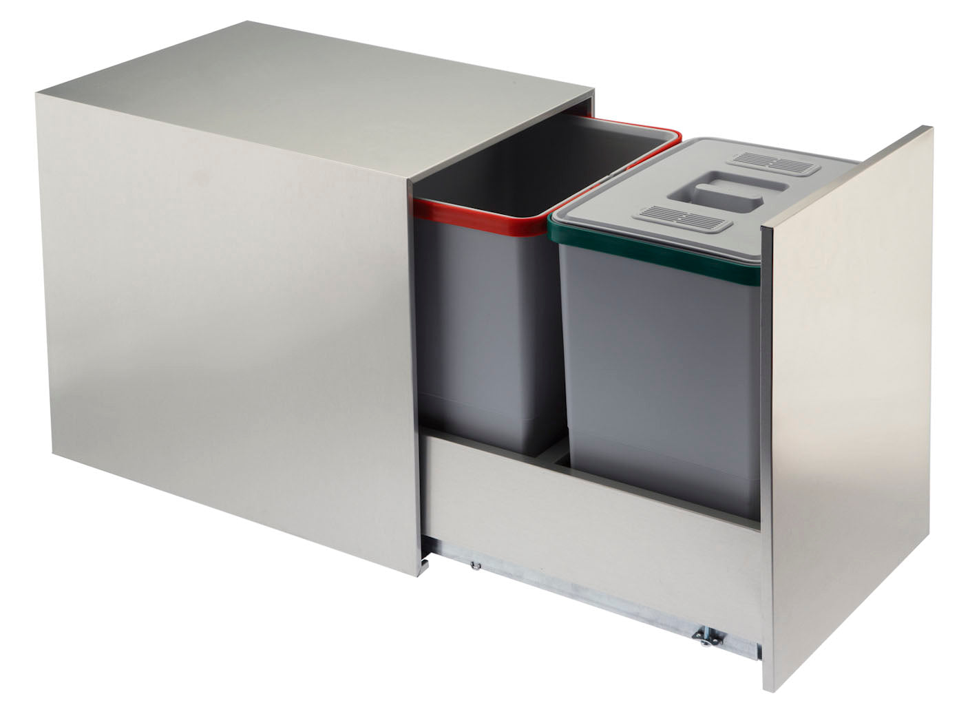 Elletipi Street 2.0 Waste Bin Pullout with Stainless Steel Housing for Waste Separation