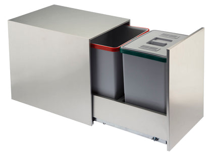 Elletipi Street 2.0 Waste Bin Pullout with Stainless Steel Housing for Waste Separation