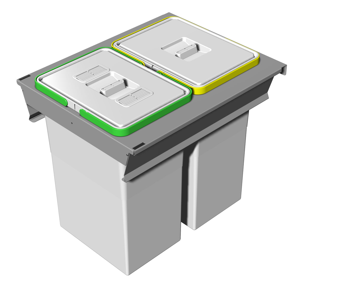 Elletipi Square 2.0 Large Capacity Waste Bin Pullout Kit with Anti-Odor Filter Lid