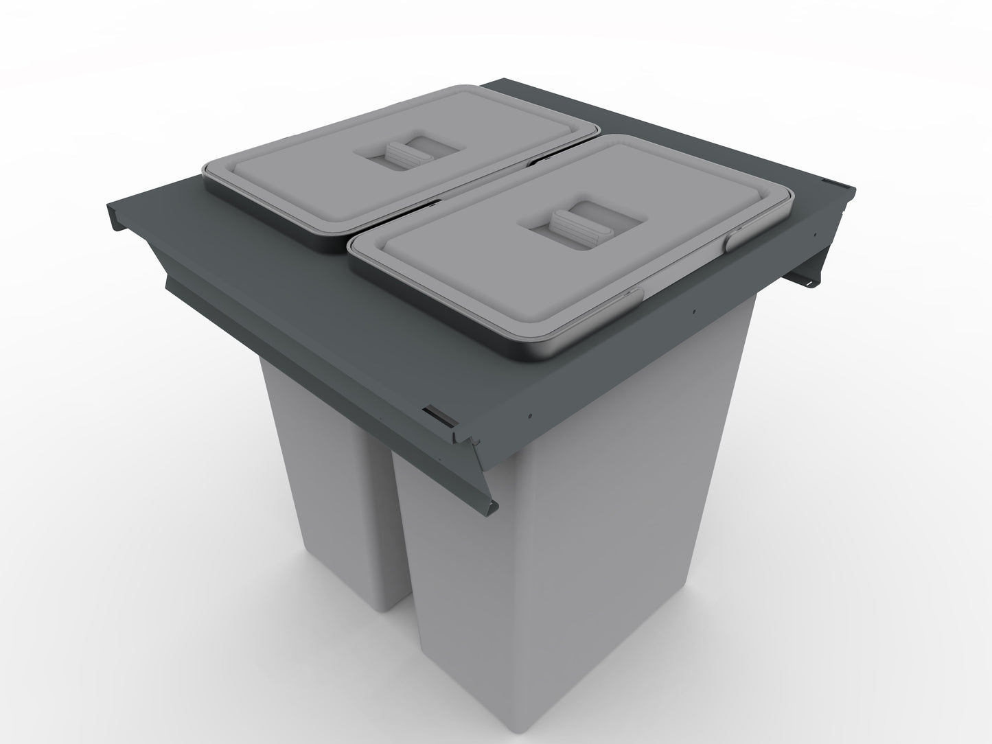 Elletipi Square 2.0 Large Capacity Waste Bin Pullout Kit with Anti-Odor Filter Lid