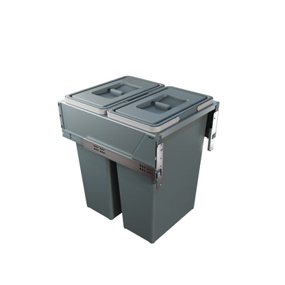 Elletipi Block 2.0 Large Capacity Waste Bin Pullout Kit with Plastic Lids