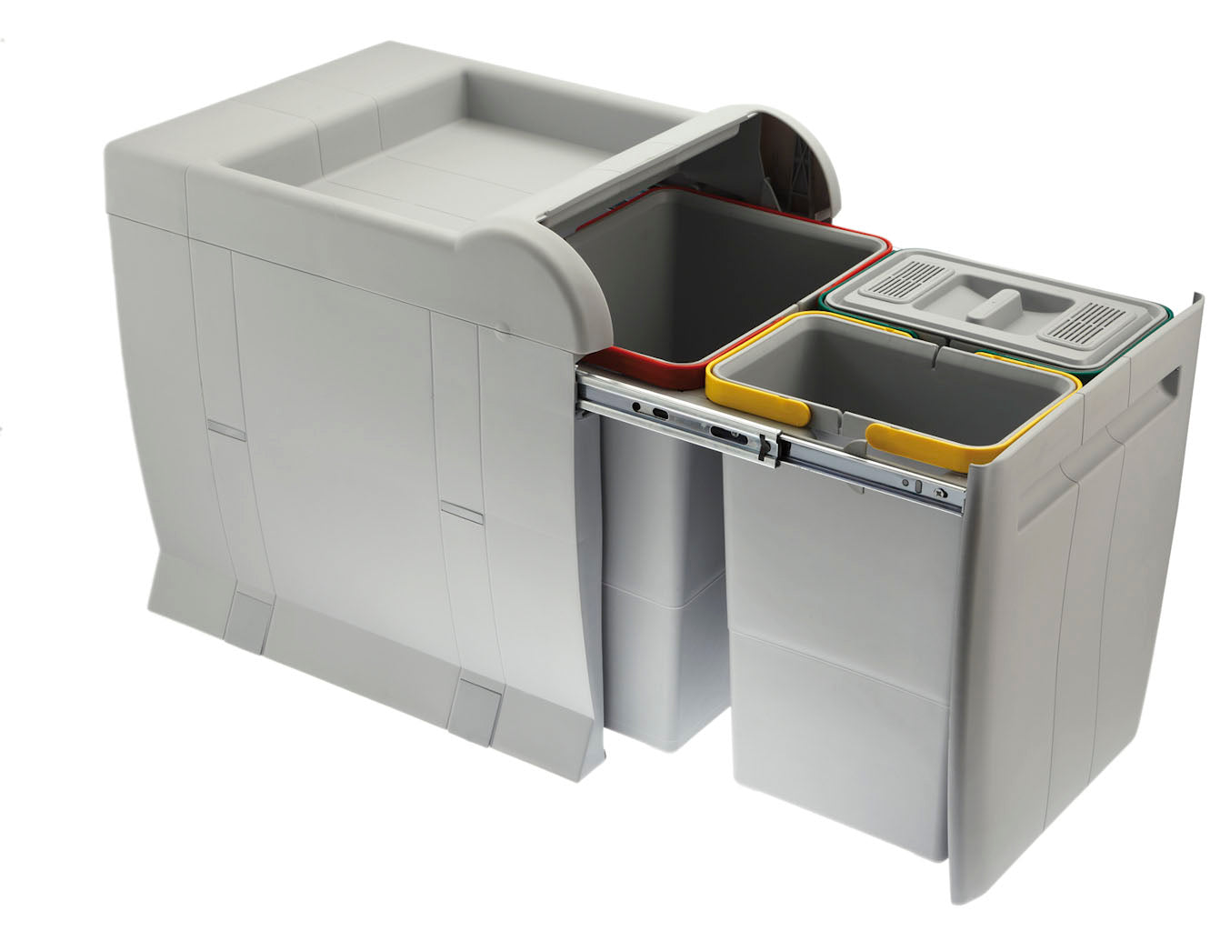 Elletipi City Waste Bin Pullout with Polymer Housing for Waste Separation