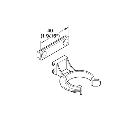 Hafele AXILO Plinth Panel Clip for Häfele AXILO™ 78 Plinth Adjusting Fitting System
