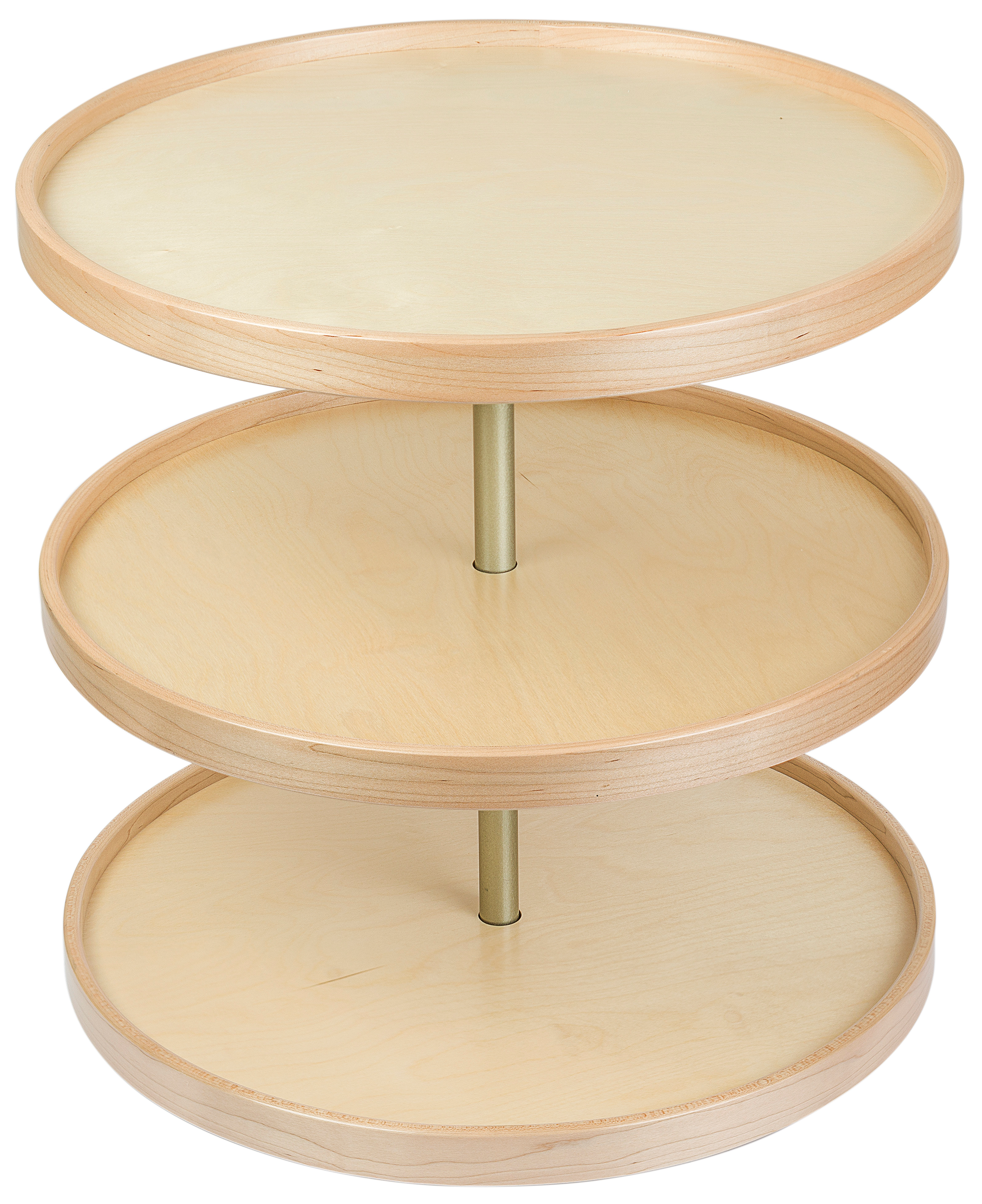 Full Round Wood Wall Lazy Susan Shelf 3 Pack (Used with Rod Hardware) - Century Components