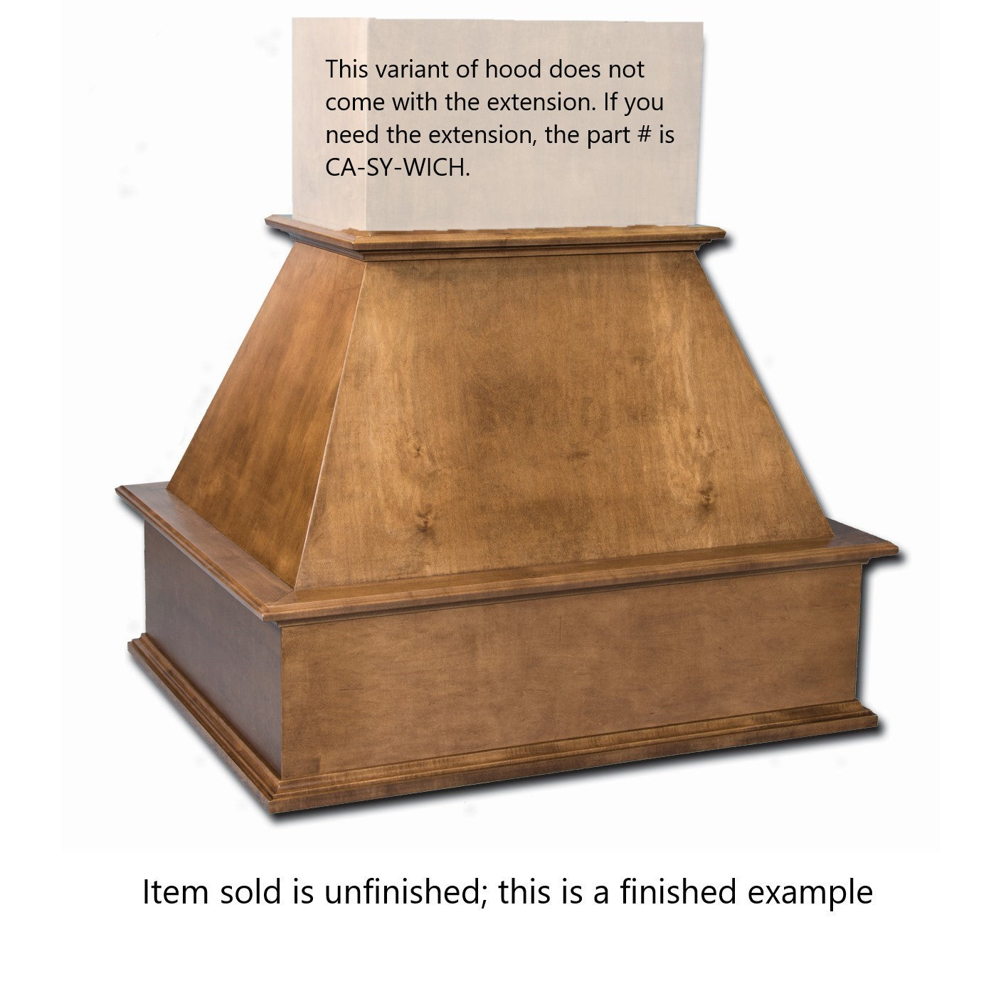 Castlewood SY-WICHGH Island Chimney Range Hood without Extension