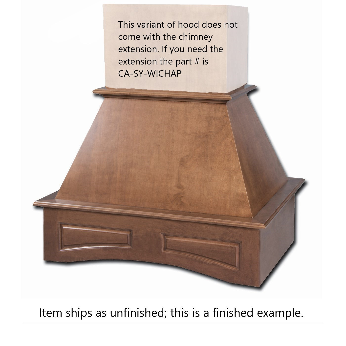 Castlewood SY-WICHGHAP Arched Raised Panel Island Chimney Range Hood without Extension