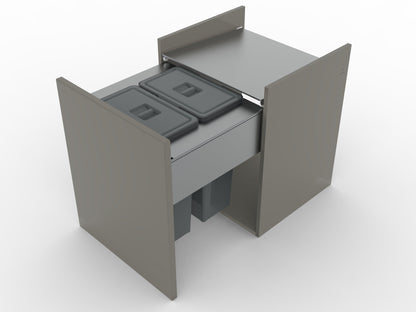 Elletipi Square 2.0 Large Capacity Waste Bin Pullout Kit with Anti-Odor Filter Lid
