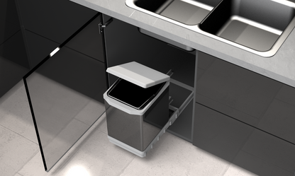 Elletipi Tower Waste Bin Pullout Kit with Thermoplastic Slider