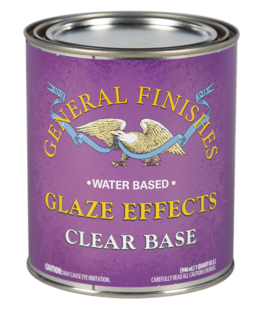 General Finishes Water Based Glaze Clear Base, Finish Effects