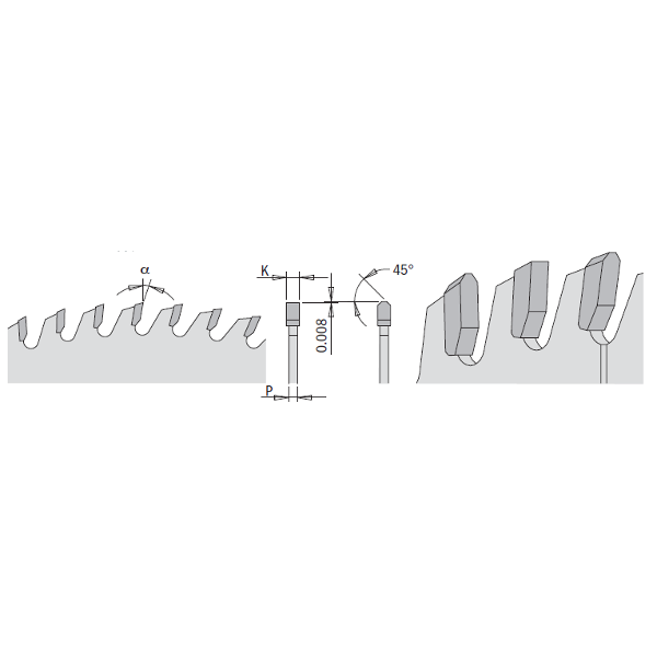 CMT Thin Stock Non-Ferrous Metal Saw Blade, PVC Blades