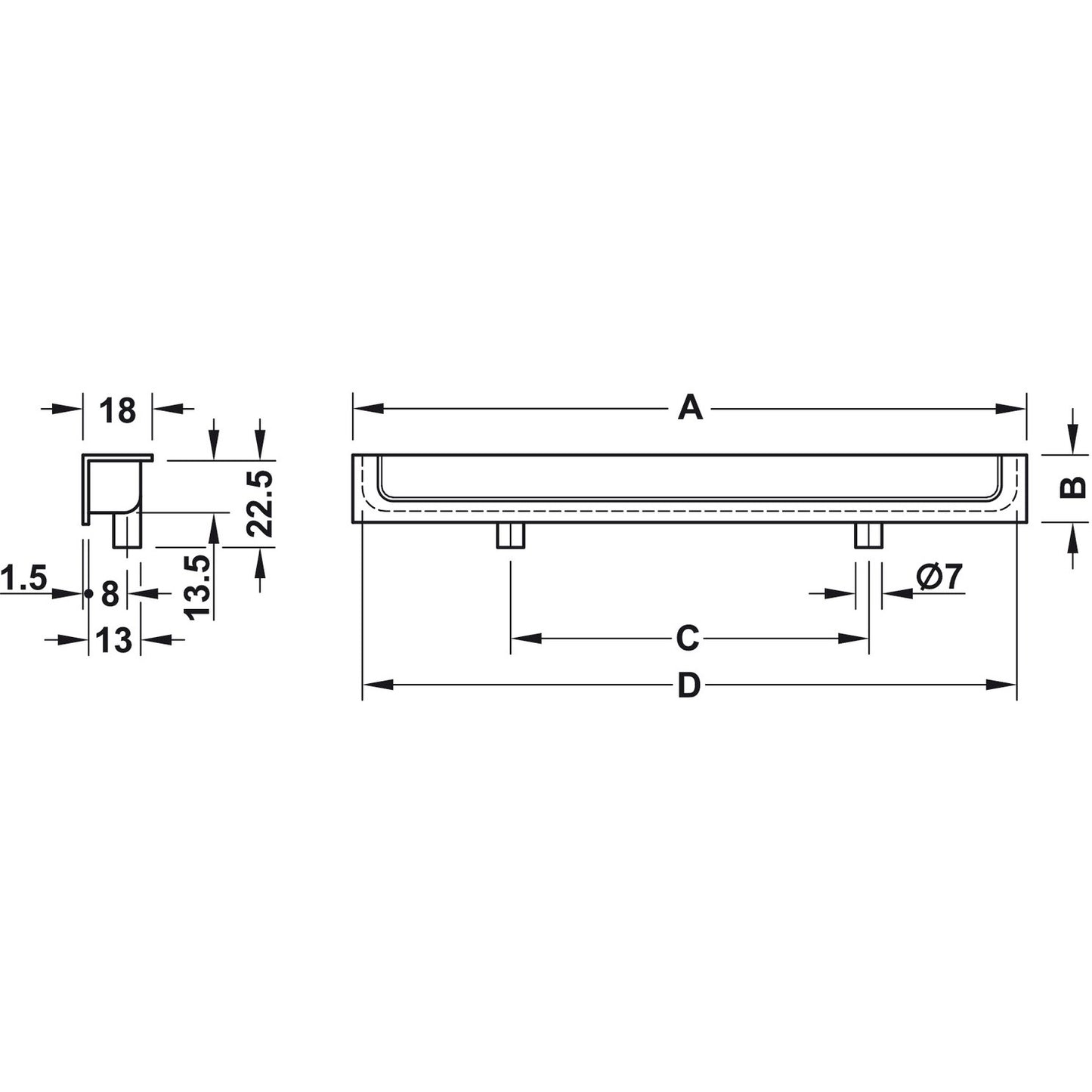 Hafele Cooper Recess Pull