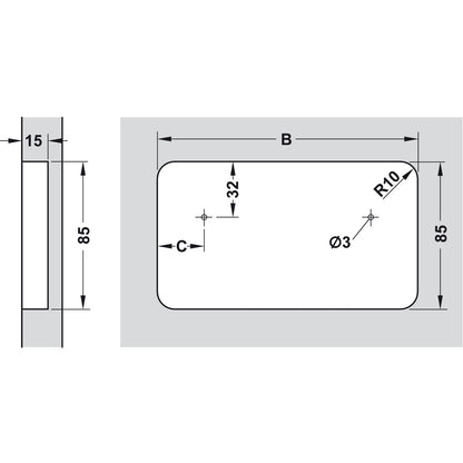 Hafele E-Motion Recess Pull