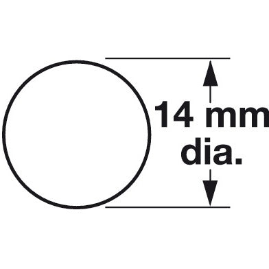 Black CapFix Round Cover Cap Round 14mm