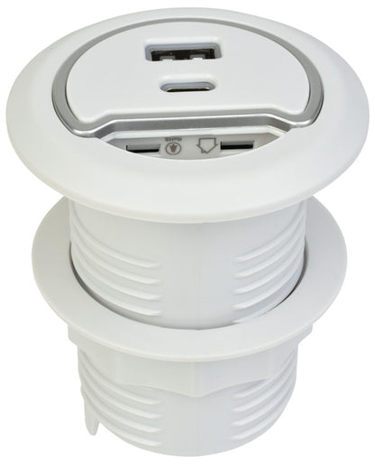 Hafele Grommet Mount Power Station with USB-A/USB-C Power Delivery