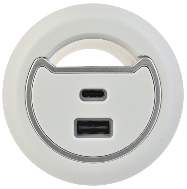 Hafele Grommet Mount Power Station with USB-A/USB-C Power Delivery